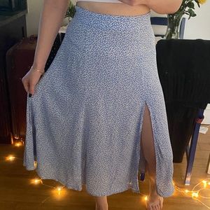 Flowers midi circle skirt